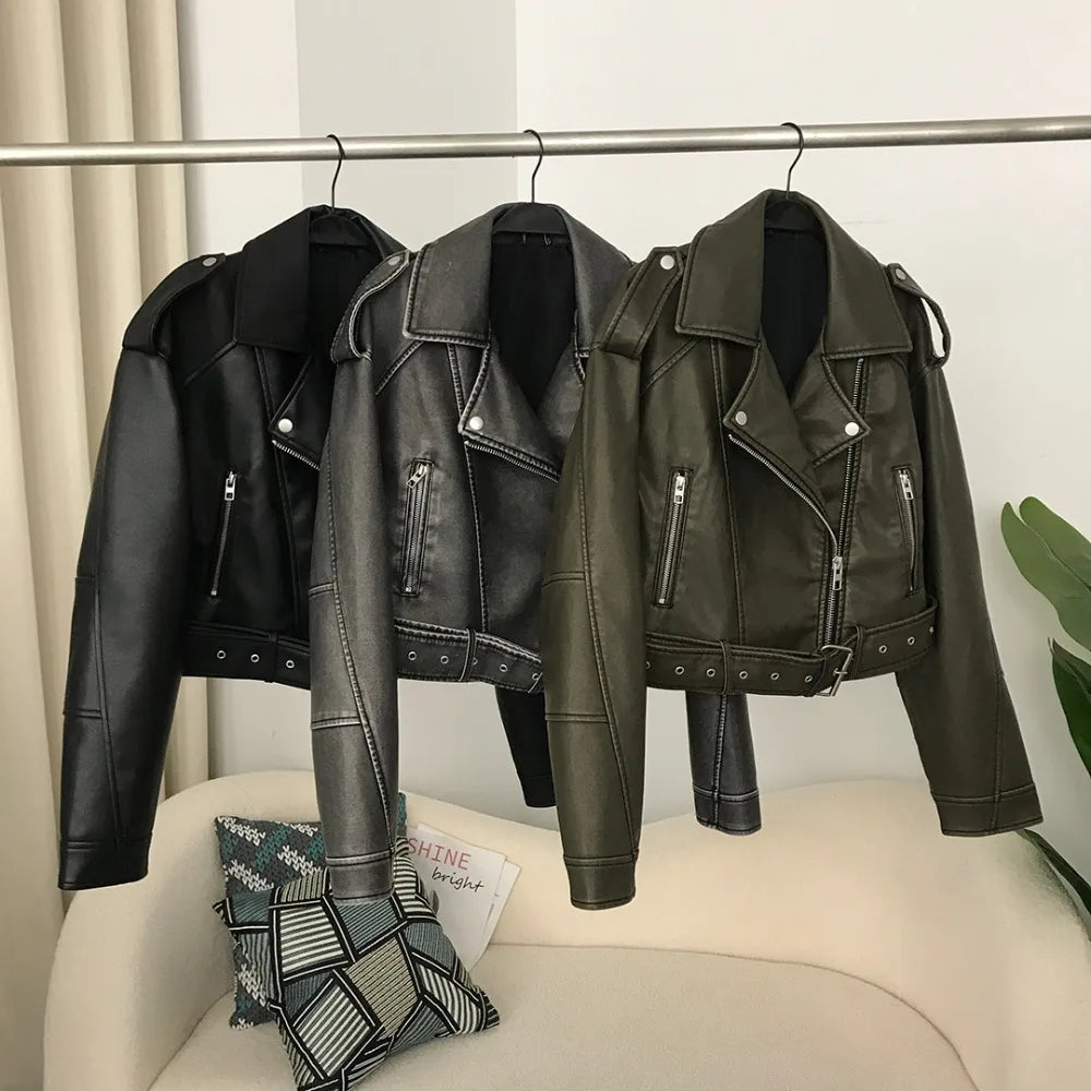 Judy | Veste motard chic en simili cuir