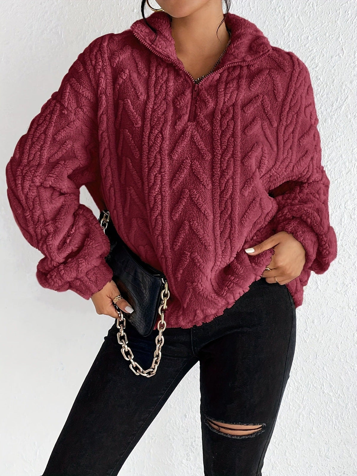 Alice | Pull zippé moelleux