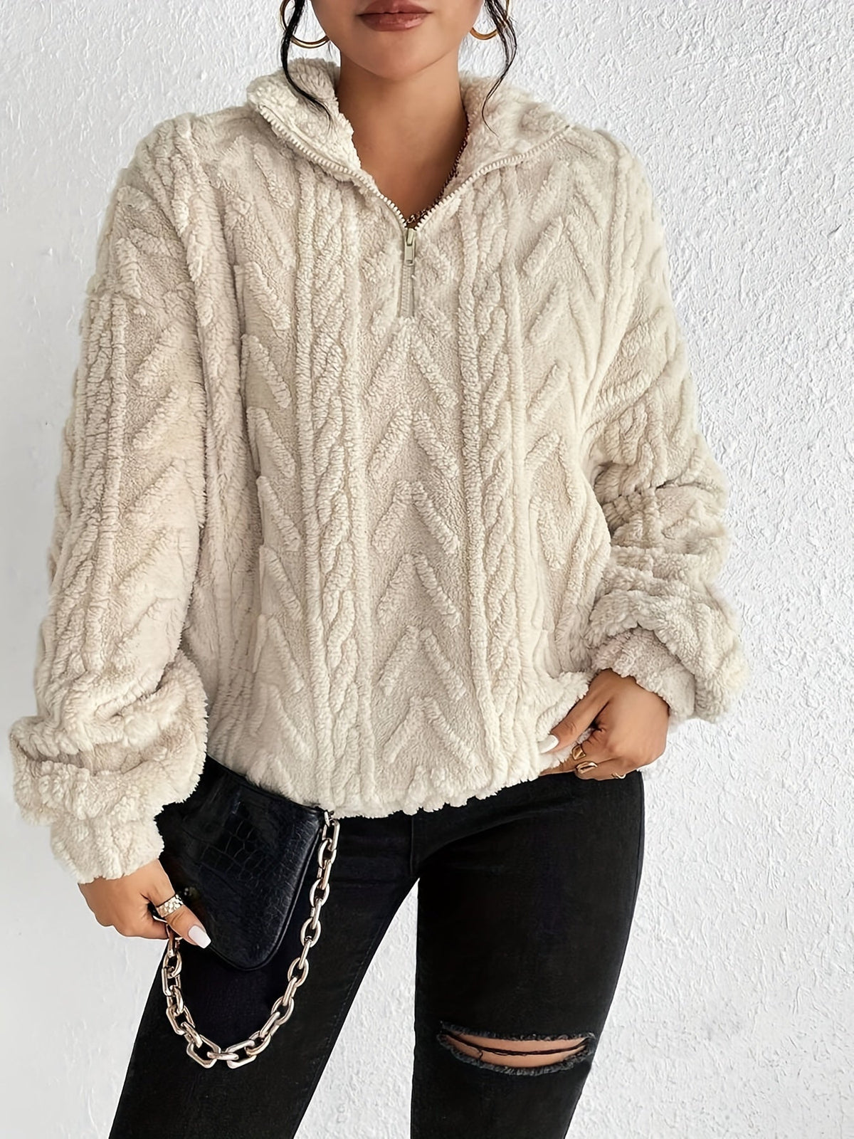 Alice | Pull zippé moelleux