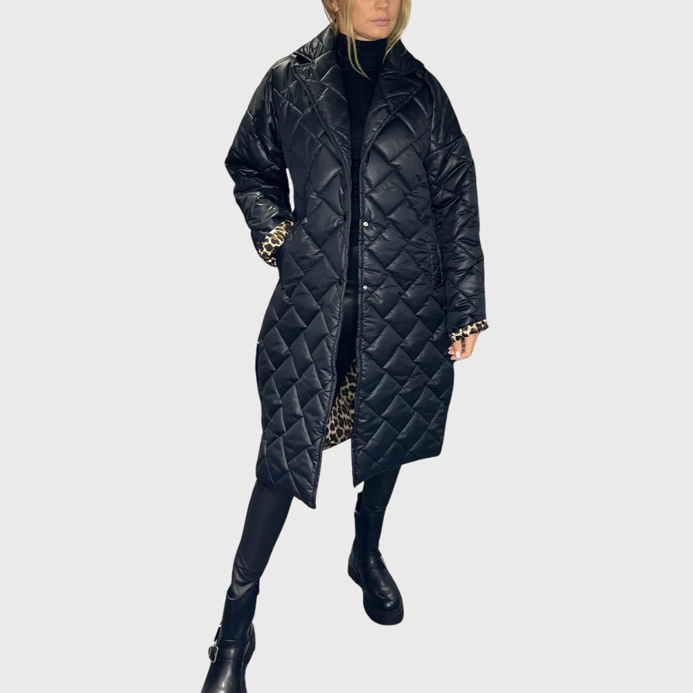 Alissara - Élégant manteau matelassé réversible