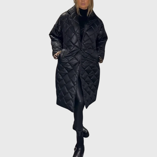 Alissara - Élégant manteau matelassé réversible