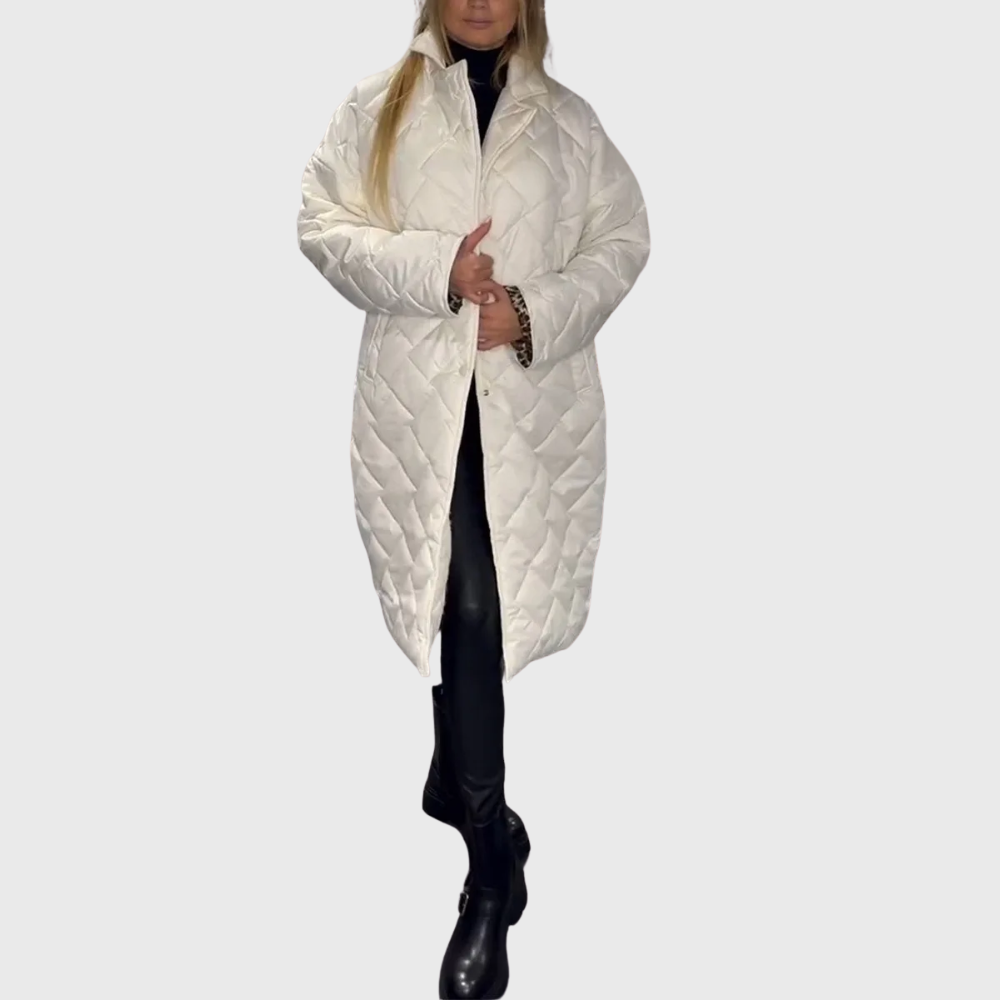 Alissara - Élégant manteau matelassé réversible
