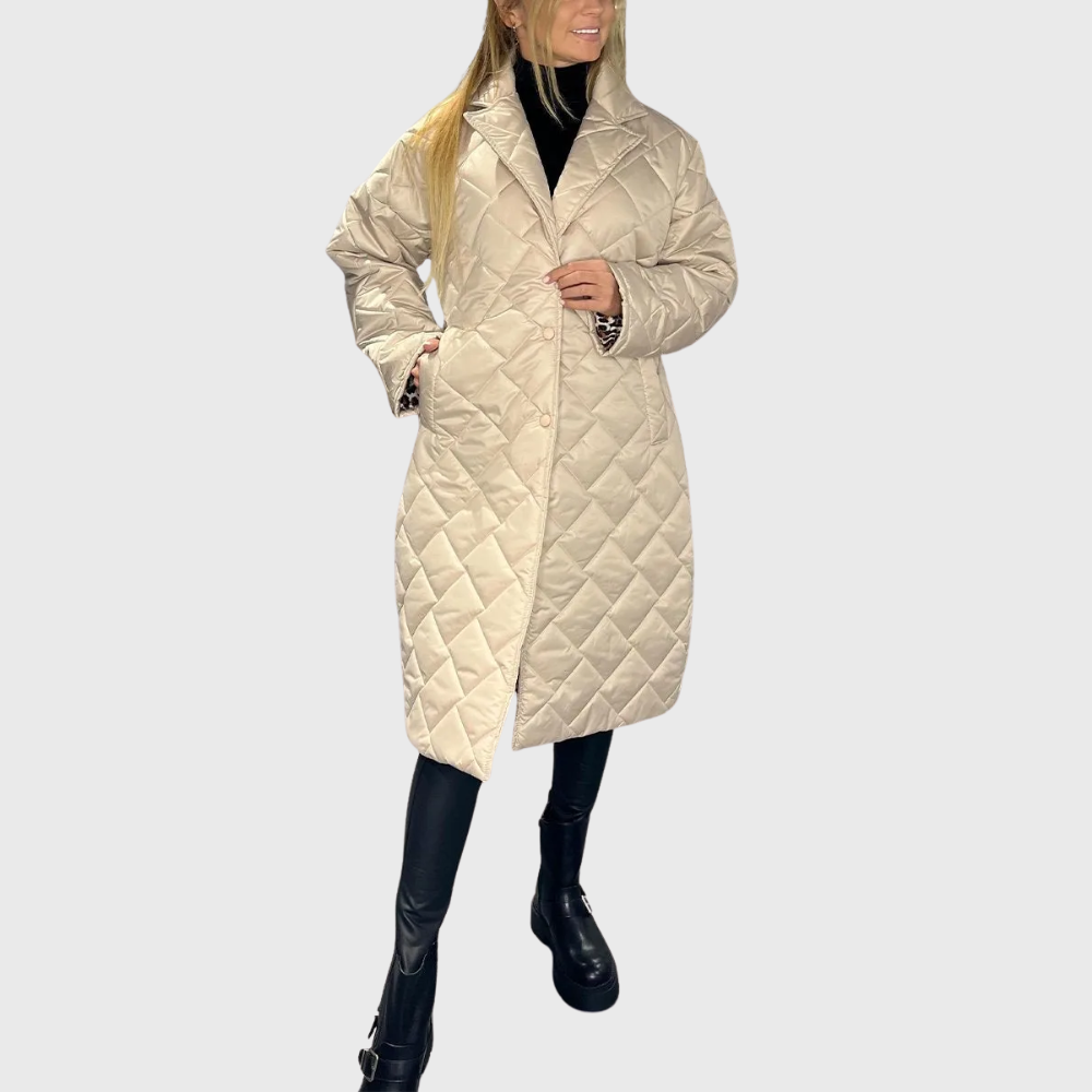 Alissara - Élégant manteau matelassé réversible