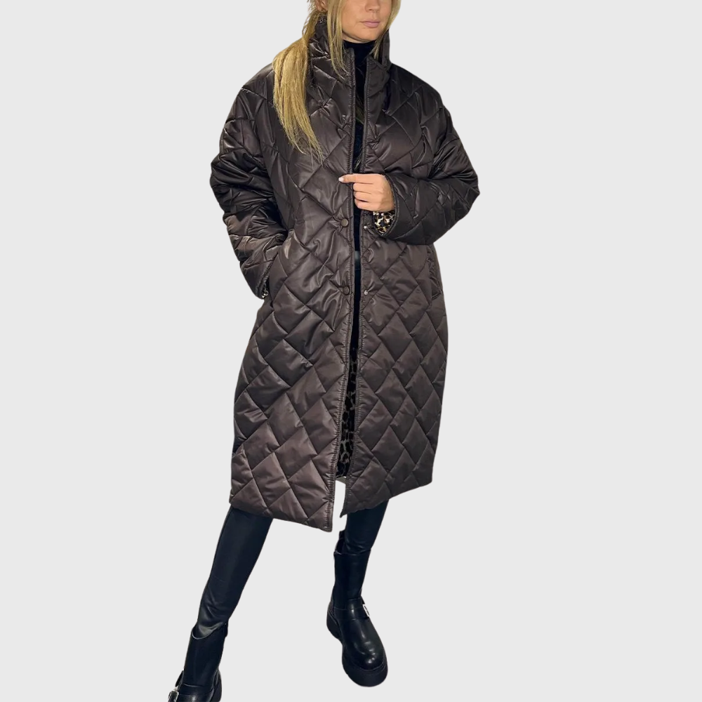 Alissara - Élégant manteau matelassé réversible