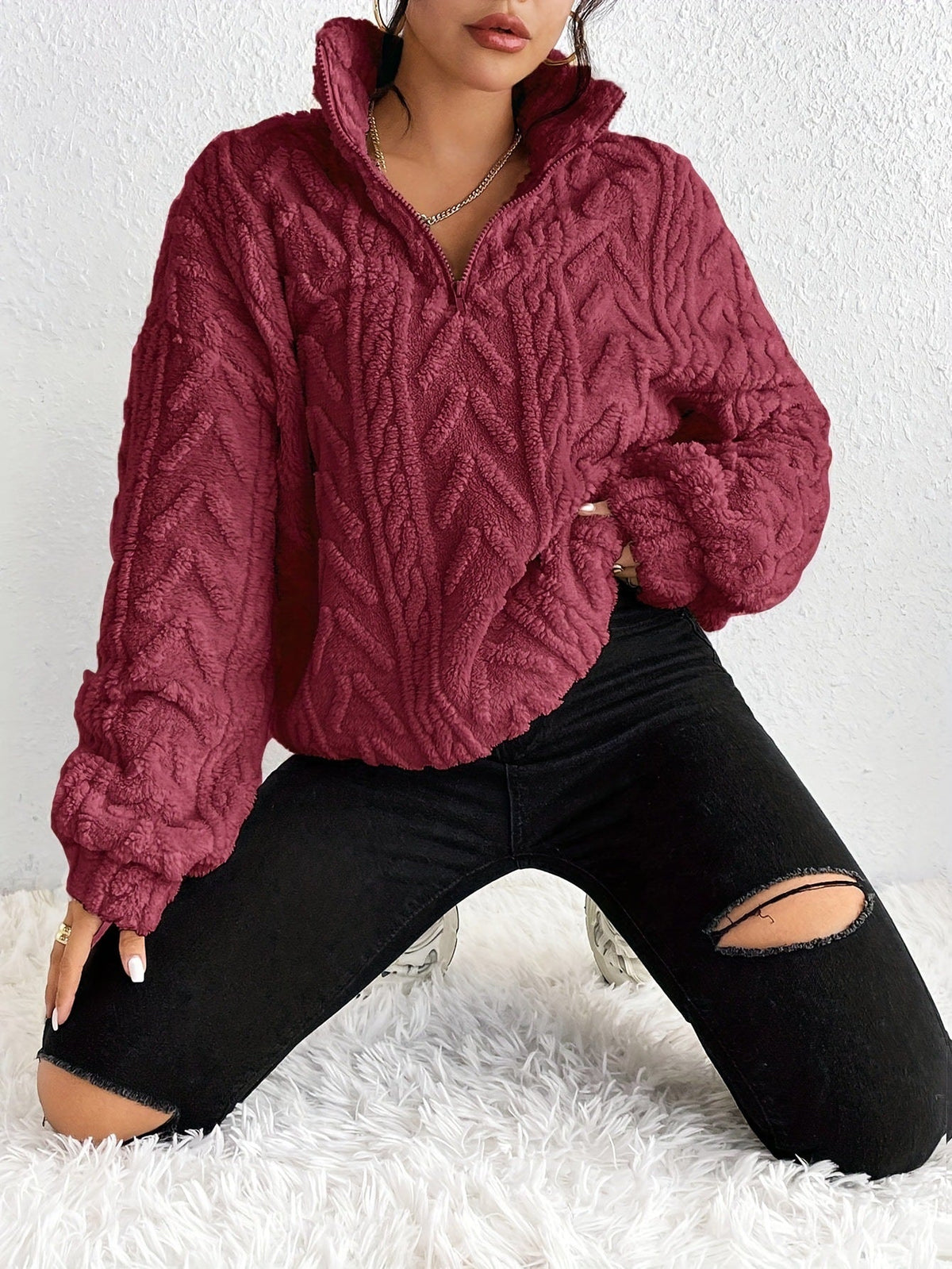 Alice | Pull zippé moelleux