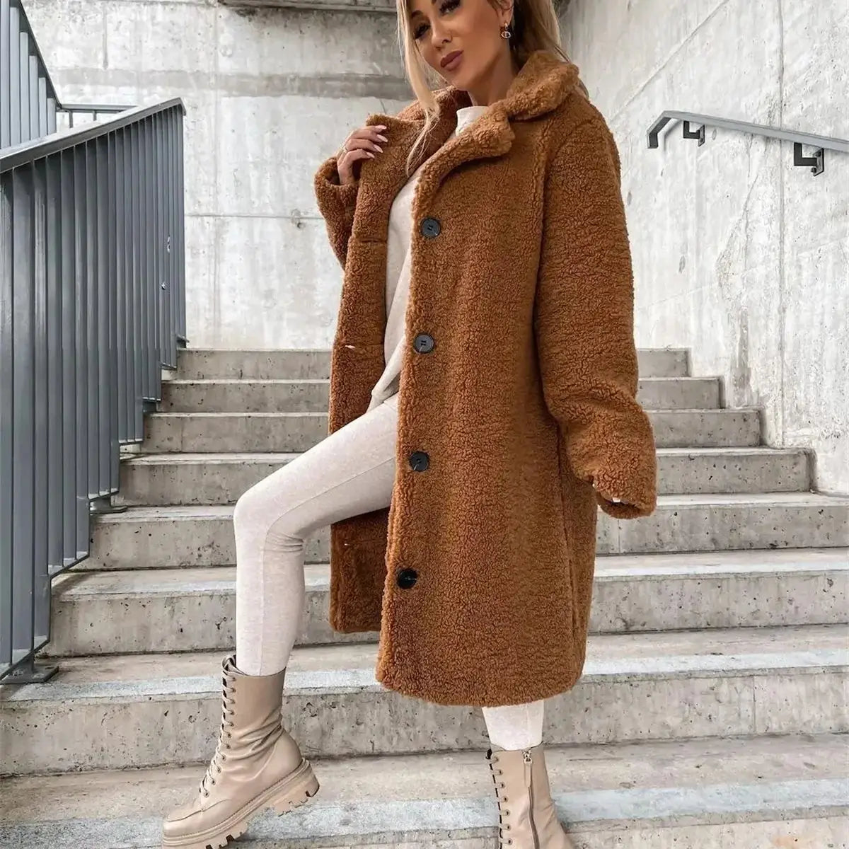 Presina - Élégant manteau teddy pour femme