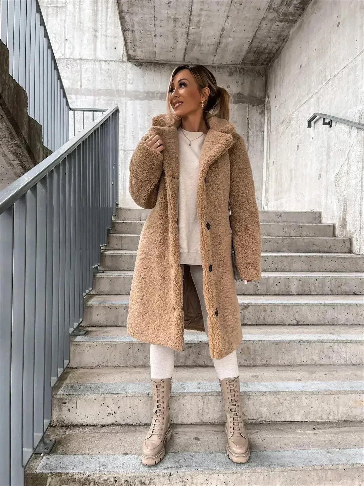 Presina - Élégant manteau teddy pour femme