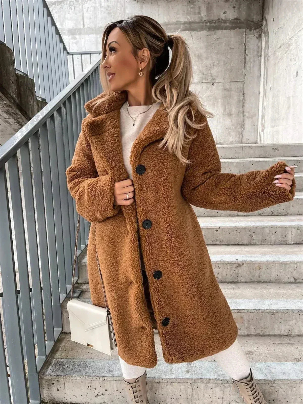 Presina - Élégant manteau teddy pour femme
