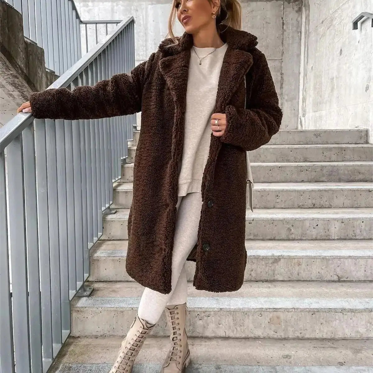 Presina - Élégant manteau teddy pour femme