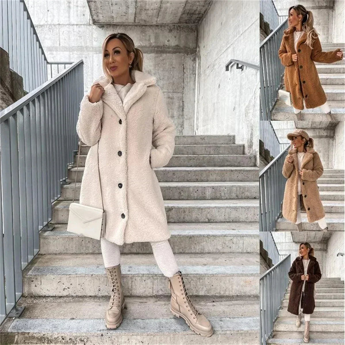 Presina - Élégant manteau teddy pour femme