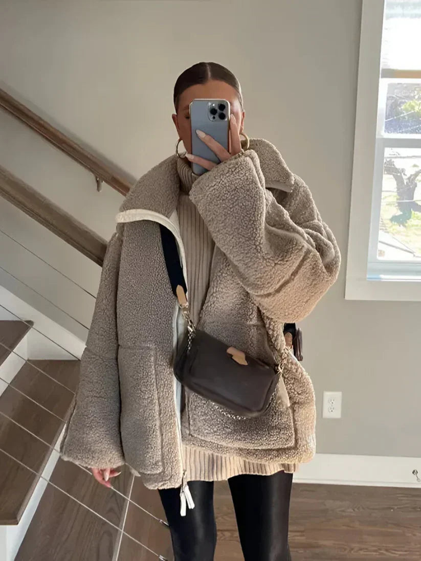 Kaja | Manteau douillet en peluche