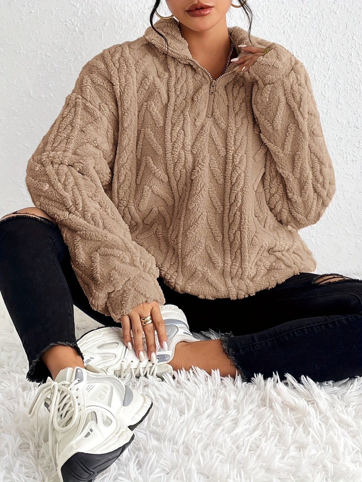 Alice | Pull zippé moelleux