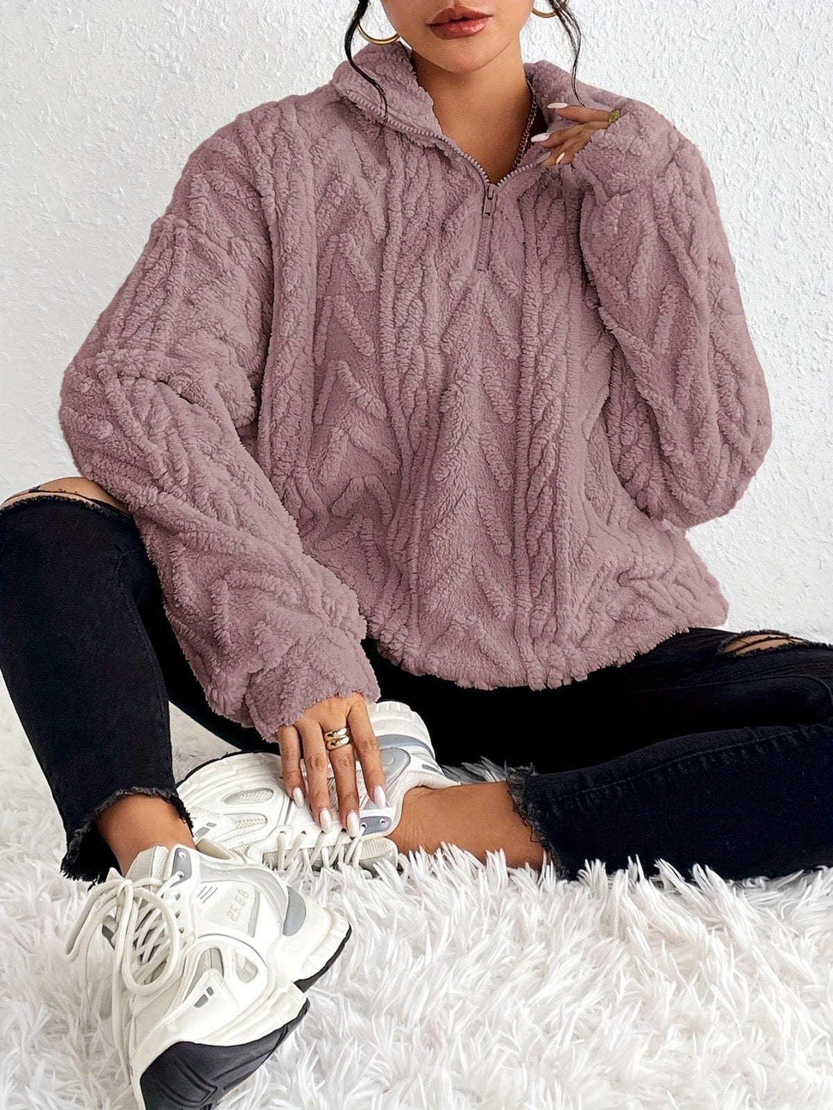 Alice | Pull zippé moelleux