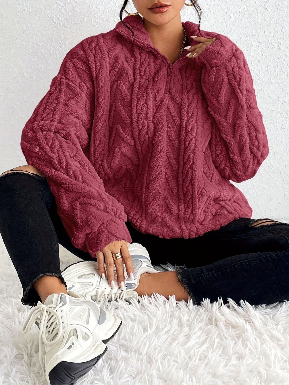 Alice | Pull zippé moelleux